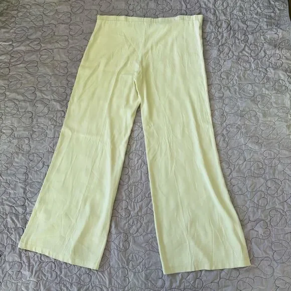 ALEXIS White Wide Leg Palazzo Pants – Size L | 99% Viscose | Made in USA - Picture 4 of 5